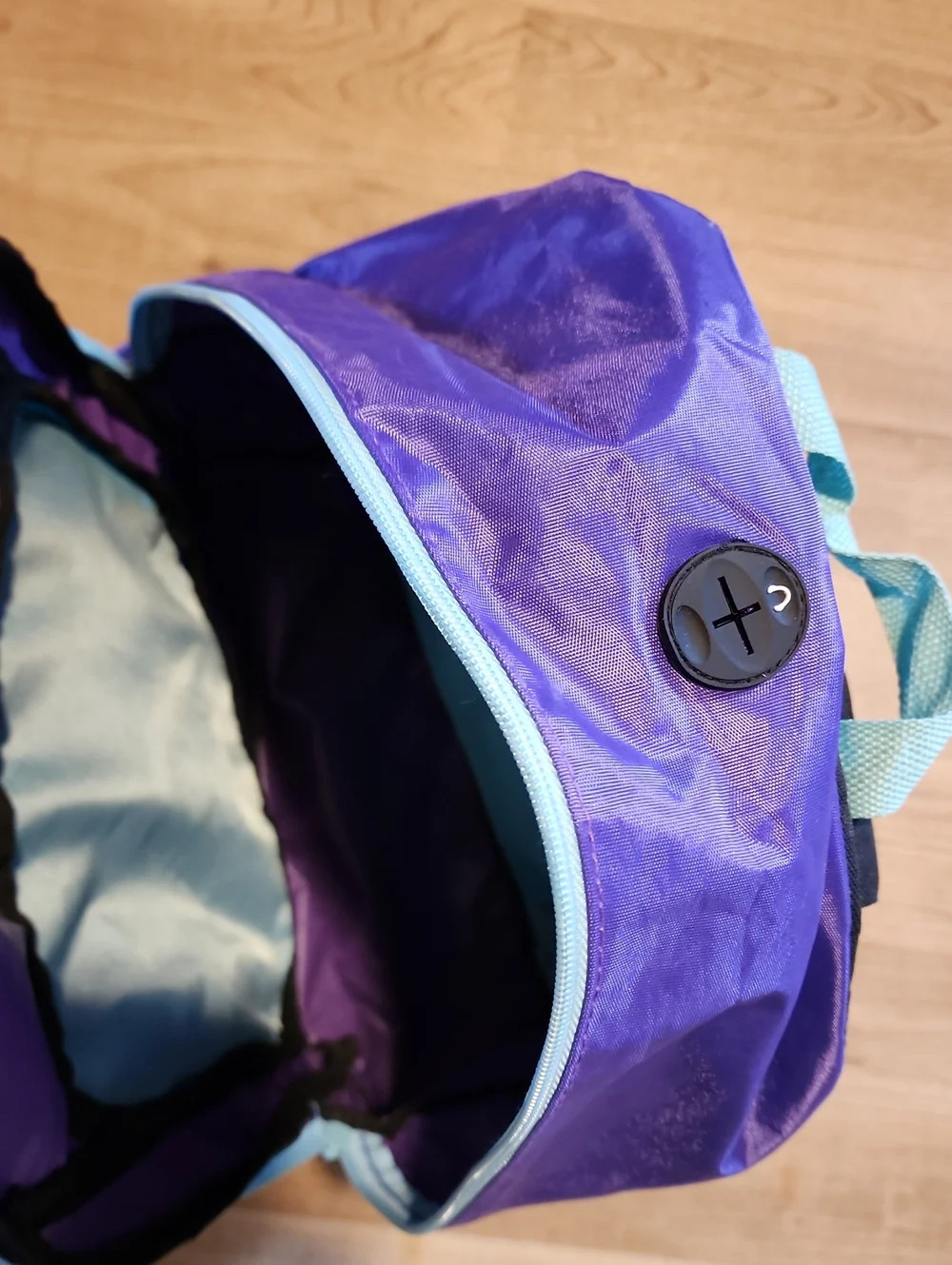 Kids' Purple Backpack with Light Blue Trim